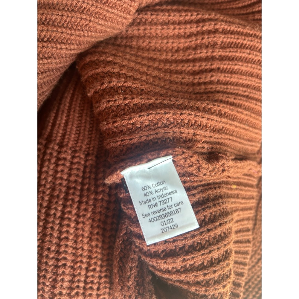 Sonoma Goods For Life Women L Gray Rust Stitch Crewneck Sweater Bundle 2pk - Picture 4 of 9